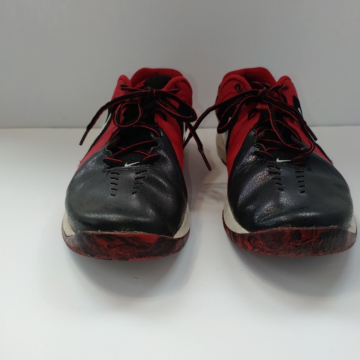 Nike Air Mavin Vintage Leather Basketball Sneakers #719924-004 Red Black size 10 KD 18  main image 4