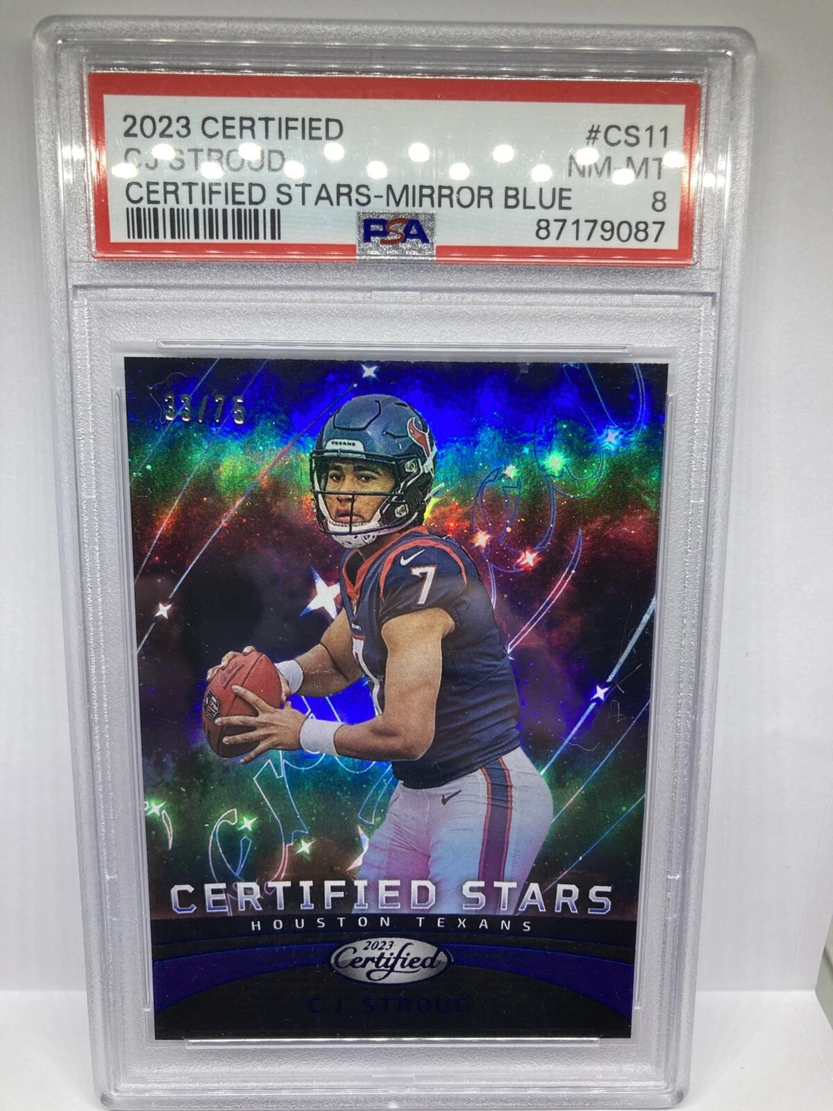 CJ Stroud Panini Certified Certified Stars #CS11 Mirror Blue