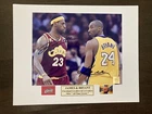 Lebron James , Kobe Bryant Signed 8x10 Photo In a 11x14 Matt, COA.” W/COA