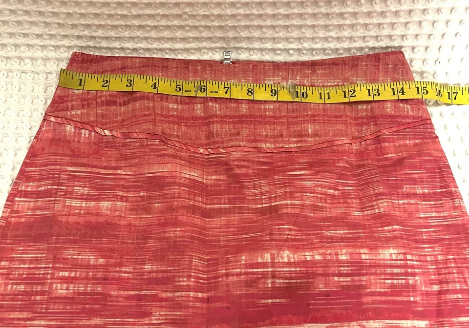 Elie Tahari женщин размер 12 красный белый черный серый полоски карандаш юбка назад молнии - Изображение 4 из 4