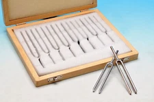 Steel Tuning Forks, Set of 8 (Scientific Pitch, C4 = 256Hz)
