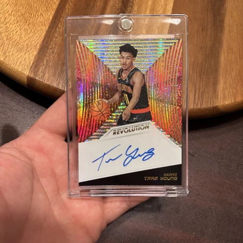 2018-19 Trae Young Rookie Full On Card Auto Blue Ink Revolution RC Autograph