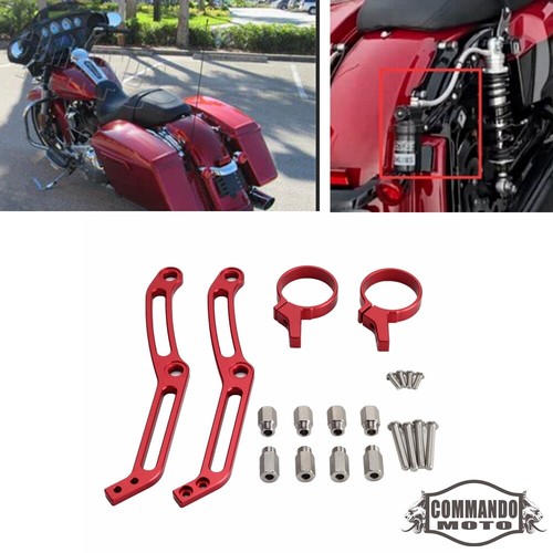Remote Reservoir Mounts For Legend Revo Shock For Harley Touring Glide 2014-24 - Picture 2 of 6