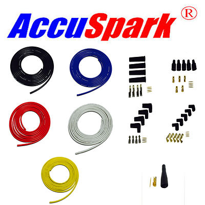 Accuspark HardCore 8mm Silicone HT Leads For Classic Cars - Custom Fit 4 Cylinder Ignition Wires