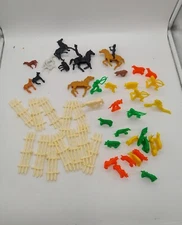 VTG Tim Mee toy fort West  Replacement Parts Pieces Animals Cowboys Indians