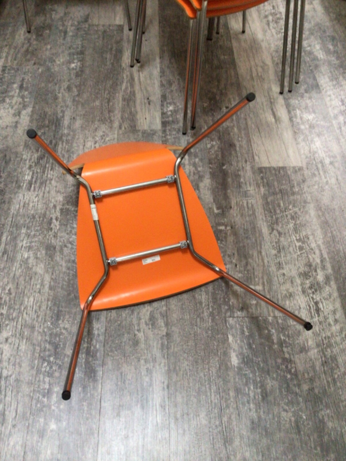 Six Rare Orange IKEA Vilmar chairs now discontinued eBay