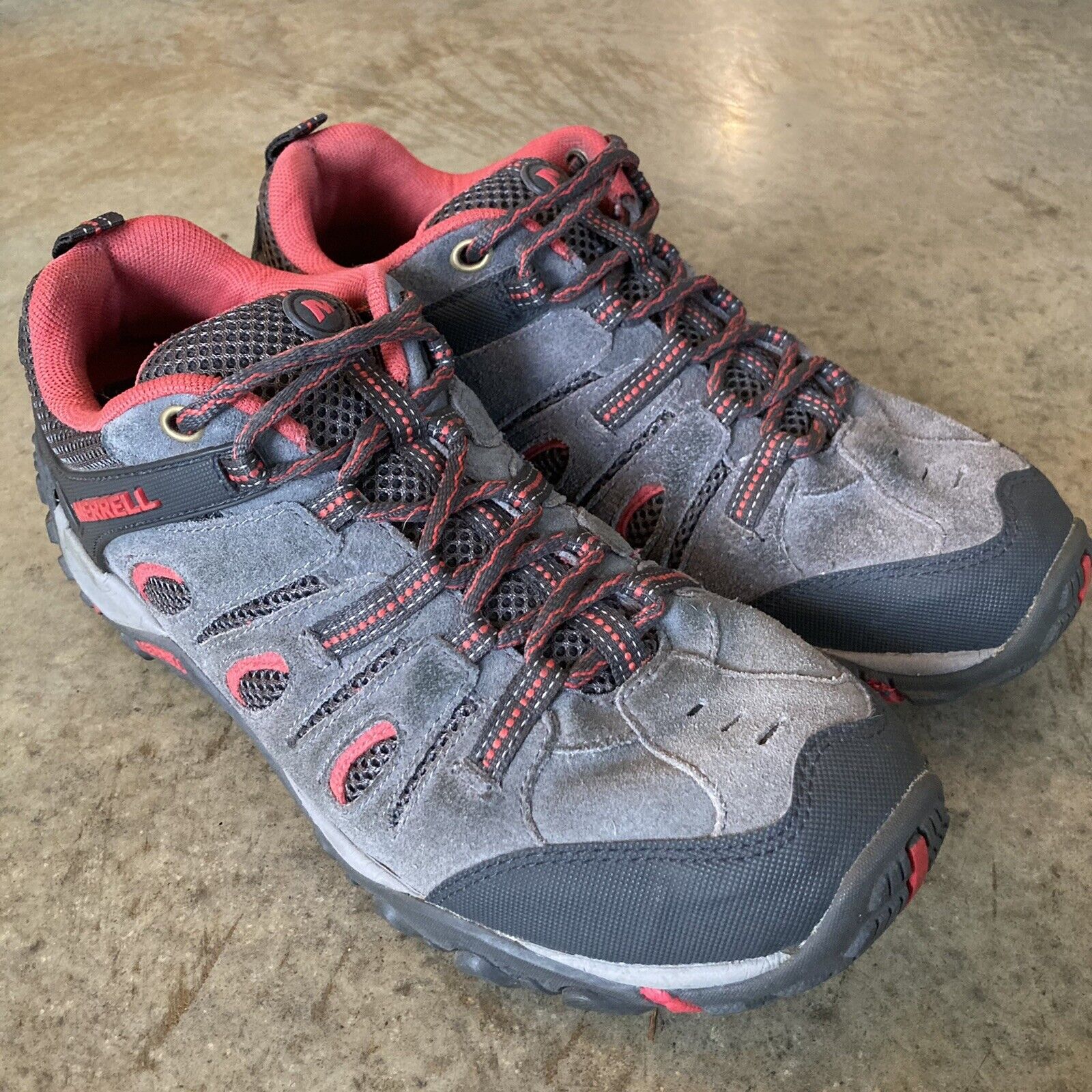 Merrell Hiking Shoes Women's 8 Gray Red Crosslander Vent J343401C Low Top |