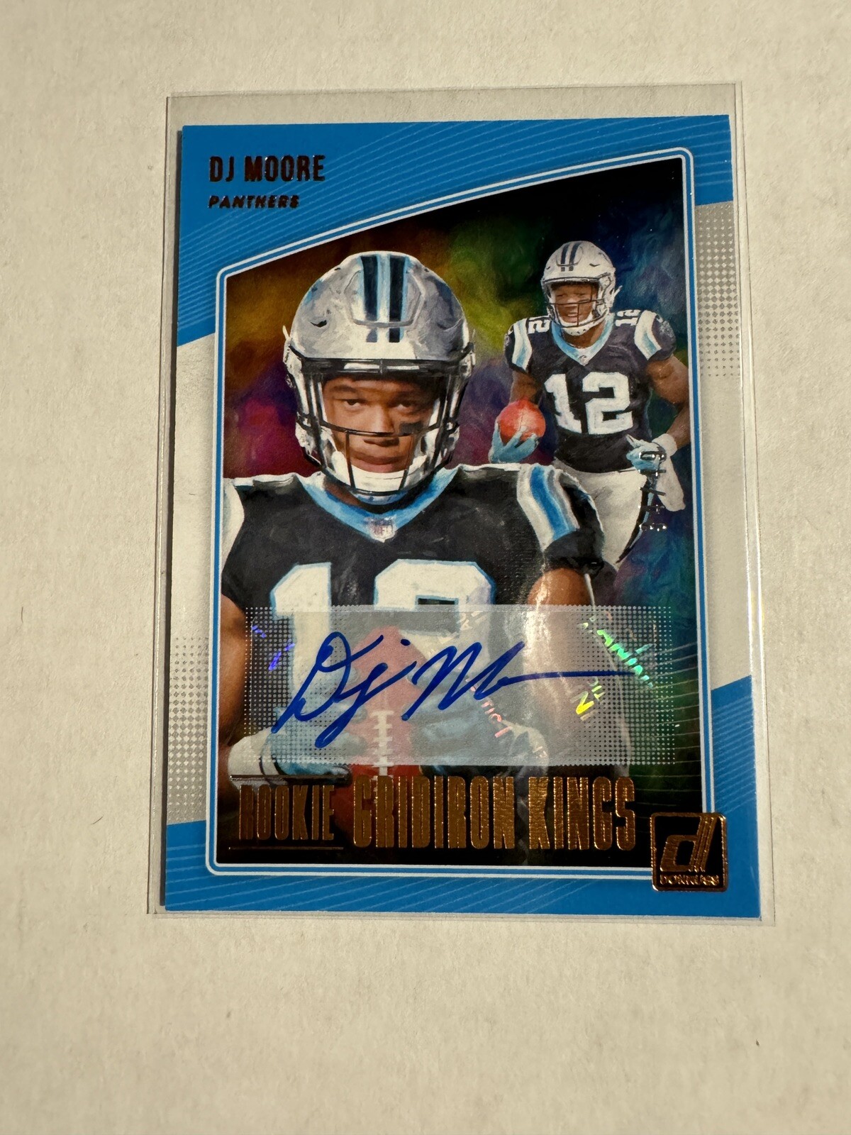 2018 Panini Donruss - Rookie Gridiron Kings #RGK-16 D.J. Moore (RC) AUTO 34/49