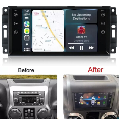 Car Stereo Apple CarPlay For Jeep Wrangler 2007-2017 Android 13 Radio GPS Navi
