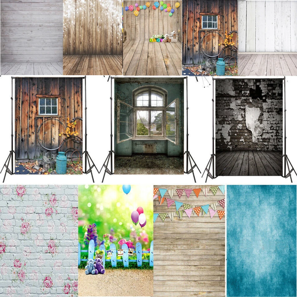 US 5x7FT Photography Backdrop Vinyl+Cloth Studio Photo Background Prop Decor Hot - Image 2 of 4