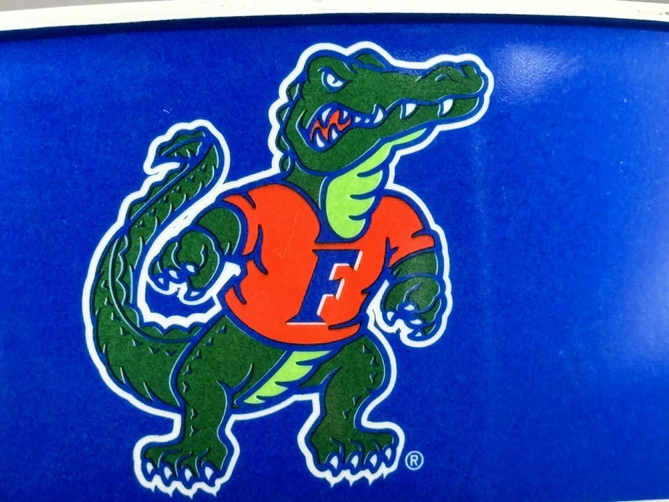 De colección NCAA Florida Gators Tazón Grande para Servir Día de Juego Fiesta Chip Snack Gator Print Foto 3 de 4