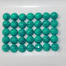 Turquoise 6mm Flat Back Cabochon Round Loose Gemstone s 