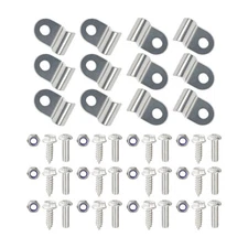 12 Sets 3/16" Stainless Steel Brake & Fuel Line Clamp with Screw for Chevrolet