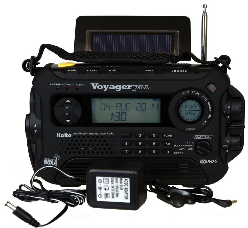 Manivela digital Voyager Pro KA600 dinamo solar AM/FM/LW/SW y NOAA clima... Foto 3 de 4