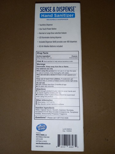 Miracle Brand Touchless Hand Sanitize Dispenser Reusable Station **READ INFO** - Picture 2 of 4
