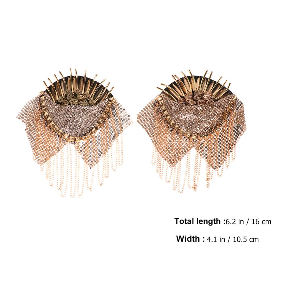 Mens Accessories Attractive Decorations Vintage Rivet Epaulettes