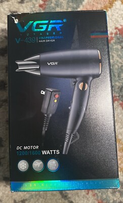 VGR VOYAGER V-439 Professional Hair Dryer 1200/1600 Watts DC Motor - Foldable