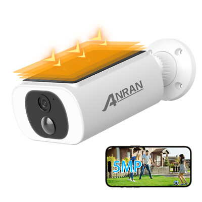 ANRAN 5MP Solar Überwachungskamera Aussen WLAN Kamera 2,4GHz WiFi Audio