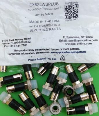 (4 BAGS of 50) PPC EX6XLWSPLUS AquaTight Weather Proof RG6 & RG6QUAD Compression