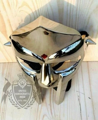 MF Doom Mask Gladiator Mad-villain Steel Face Armor Medieval Helmet Halloween - image 1 of 4
