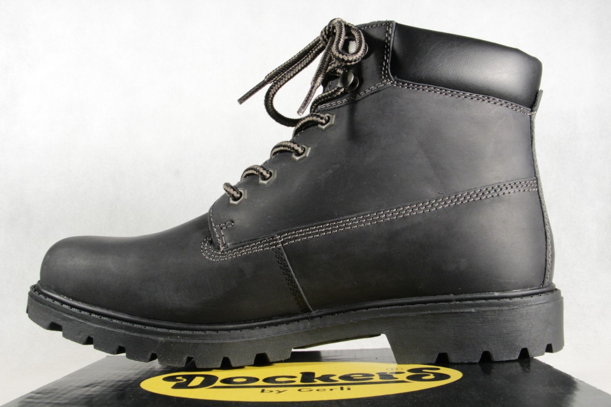 botas dockers negras para hombre