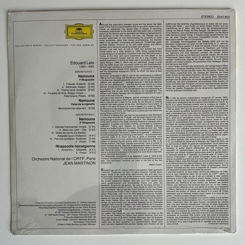 Lalo Namouna Rhapsodie Jean Martinon Deutsche Grammophon Sealed Lp - Picture 2 of 2