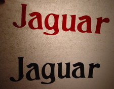 JAGUAR LOGO SET 1970's VINTAGE IMPORT CAR IRON ON TRANSFER NICE B-17