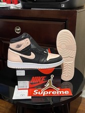 DS New Air Jordan 1 Retro High Black Crimson Tint GS Sz-6.5Y 575441 081 W/Rec.