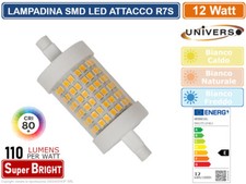 UNIVERSO LAMPADINA LED R7S 12W TUBOLARE 78MM SMD 1320 LUMEN 3000K-4000K-6500K
