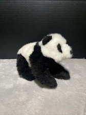 Dakin Panda Bear Plush Laying 12"L Realistic Floppy Bean Bag Stuffed Toy Lovey