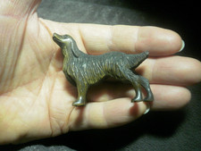 Hand Carved wood netsuke dog standing collectable boxwood figure