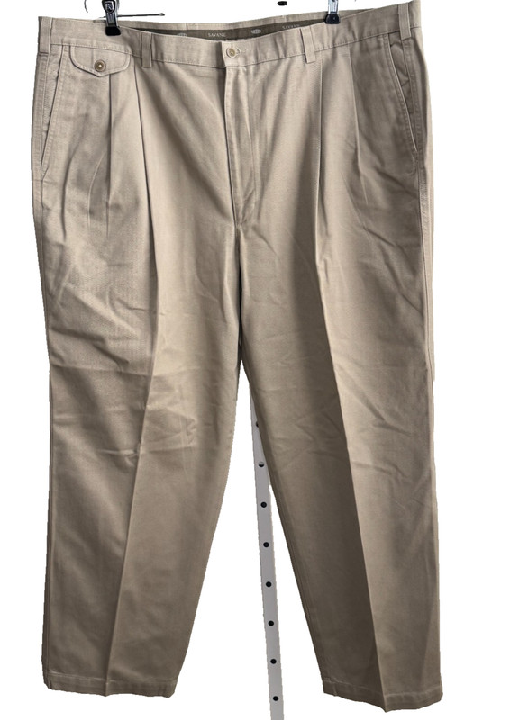 Savane Men's Chino Khaki Pants Size W44 L29 Beige Style 44693941