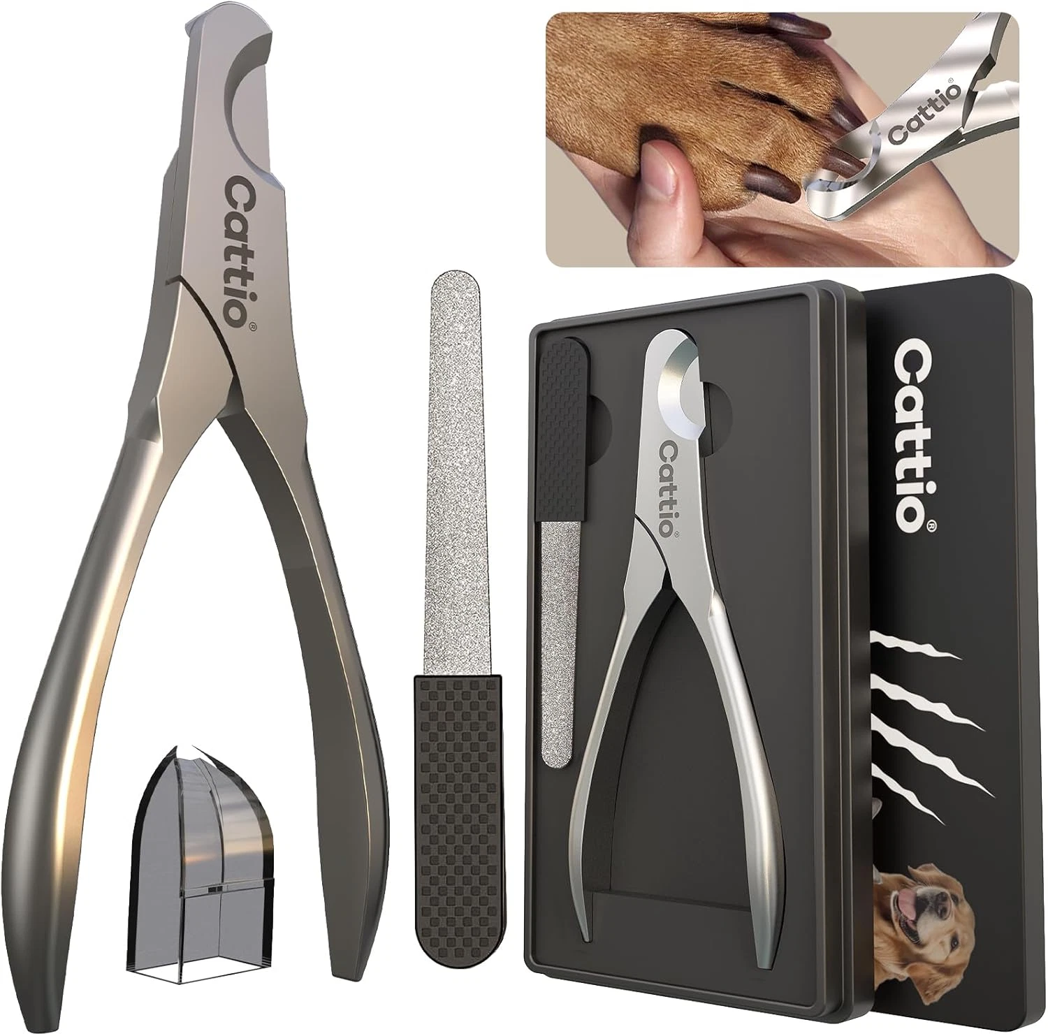 Cortaunas Acero para Perros y Gatos Profesional para Unas Gruesas Metal Pesado