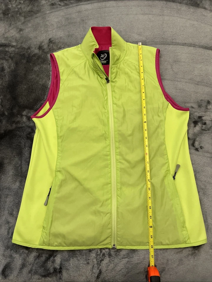 Chaleco Zero Restriction Tour Series Mujer Talla L Verde Lima 2 Bolsillos Cremallera Completa Foto 4 de 4