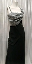 Regina Paris Black Dress W/ Beaded Accent LBD Y2K UK10