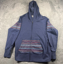 Ariat Hoodie Womens XL Blue Full Zip Western Embroidered Aztec Sweatshirt