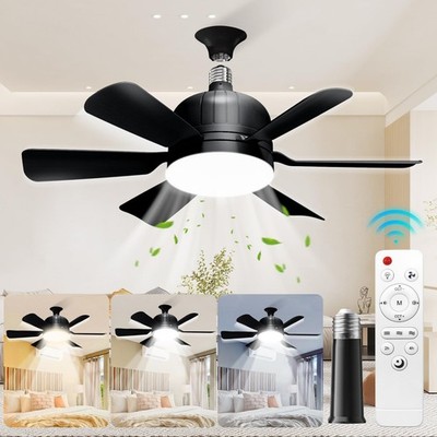 Ventilador de techo con luz y control remoto -Ventilador de techo de 18 pulgadas