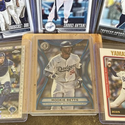 Let s GO Dodgers 6 Card Lot Ohtani , Betts 99/150 , Teo BAT Relic CHAMPIONS 