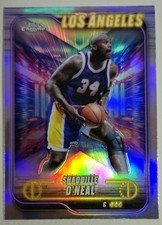 Shaquille O’Neal 2025 Topps Chrome Silver Refractor Card No. 171 Lakers 