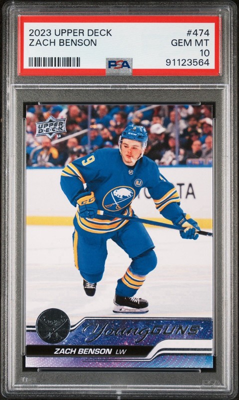 2023-24 Upper Deck Series 2 Zach Benson Young Guns PSA 10 #474 RC!!