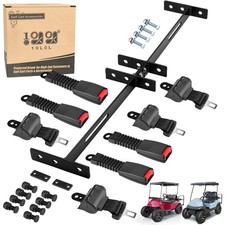 10L0L Universal 4 Passenger 2 2 Golf Cart Seat Belt Kit for Black, Red