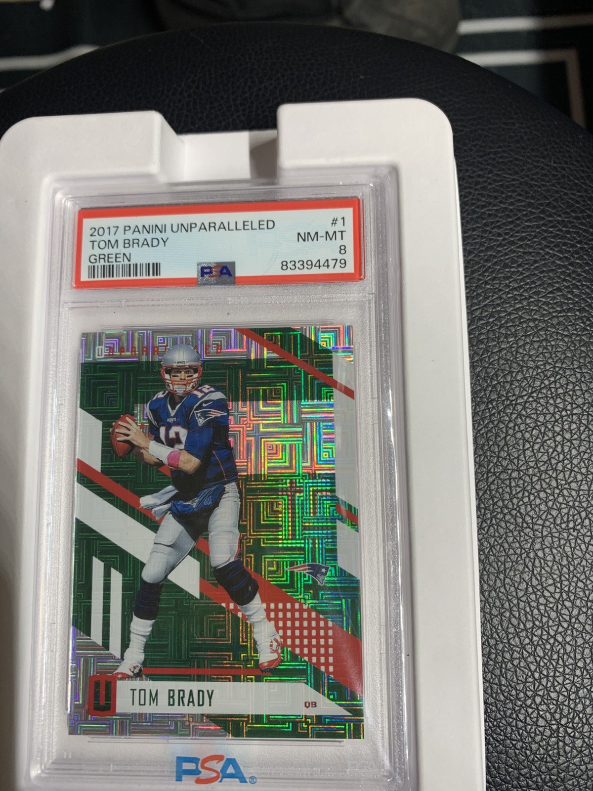 Tom Brady 2017 Unparelleled  PSA Authentic #4/5,only 2 in the world PSA graded  view 13