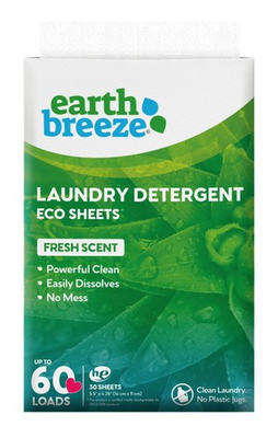#ad Fresh Scent Laundry Detergent Sheets 60 Loads 30 Sheets Powerful Mess Free $6.00