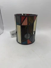 Mid Century Modern TIFFANY STYLE Stained Glass PENDANT Hanging Lamp Shade