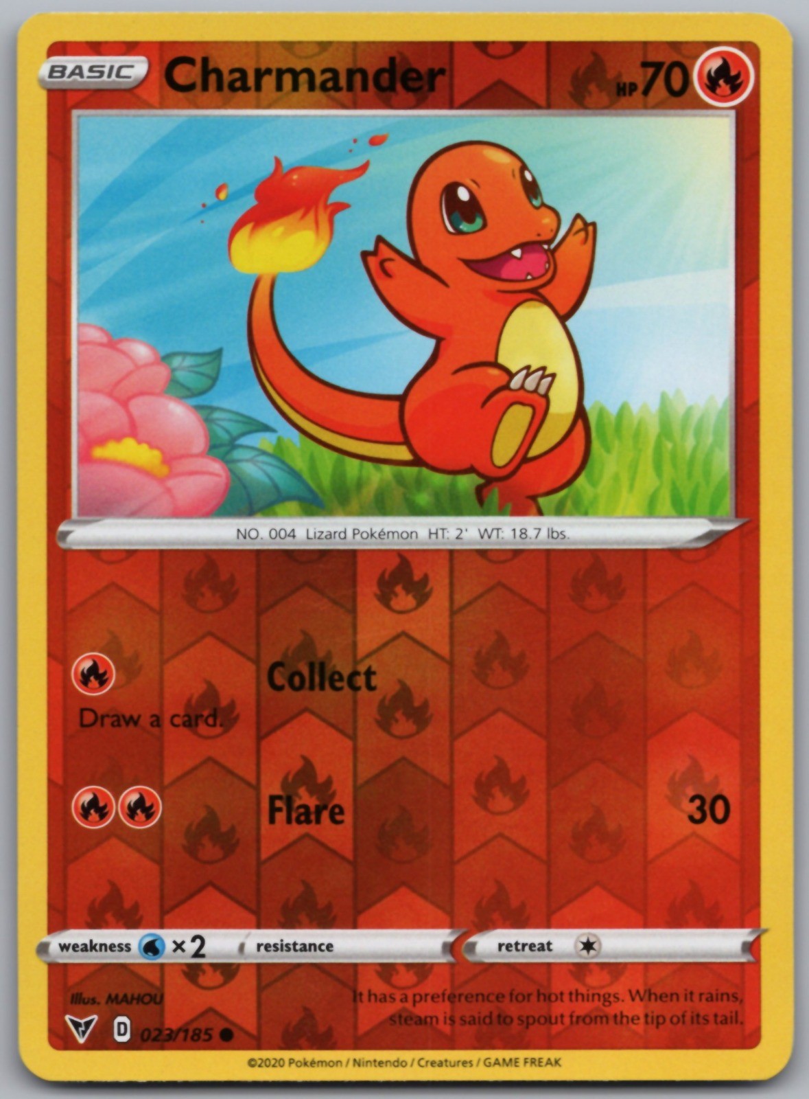 Charmander Common SWSH04: Vivid Voltage 023/185 NM