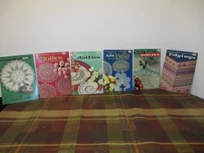Lot of 6 Coats & Clark's Priscilla Doilies and Edgings 1960's Sewing Magazines