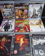 PS3 Game Bundle Job Lot 9 Games GTA V Diablo Resident Evil Uncharted Assassins