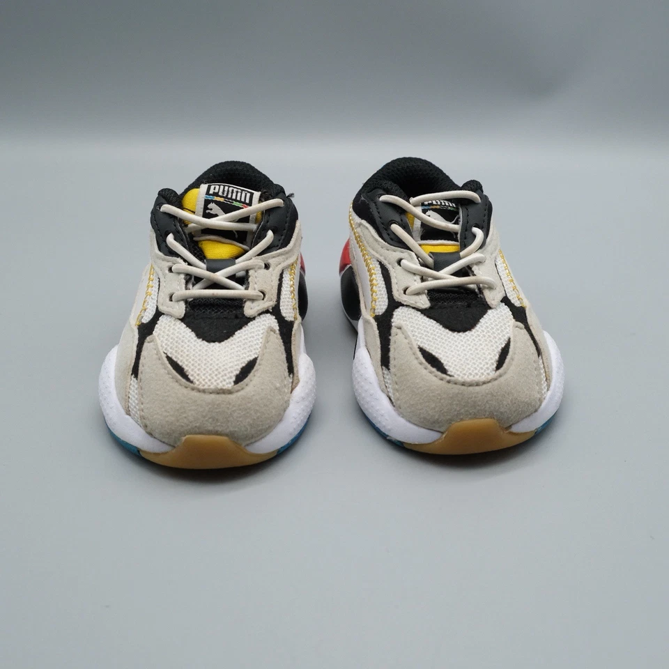 Puma RS-X3 WH AC Inf Tenis Zapatos Niños Pequeños Talla 5C Blanco Negro 374500 01 Foto 2 de 4