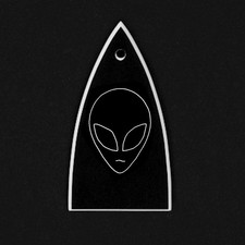 GUITAR TRUSS ROD COVER - Engraved Etched - Fits ESP LTD - ALIEN HEAD Black