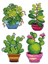 Potted plants 204CS Counted Cross-Stitch Kit